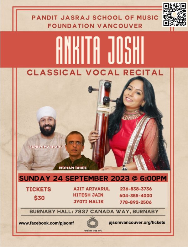 Ankita Joshi Classical Vocal Recital - Adults