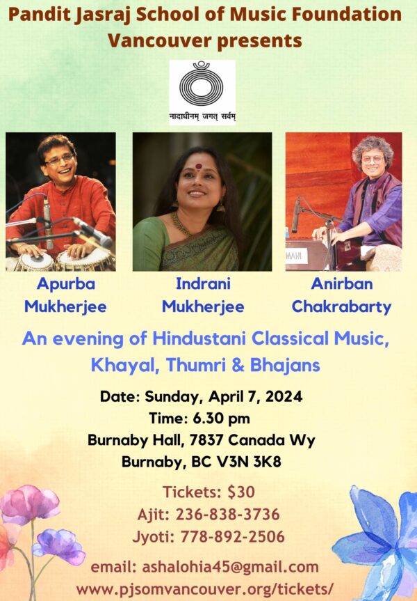 An Evening of Hindustani Classical Music, Khayal, Thumri, and Bhajans - Adults